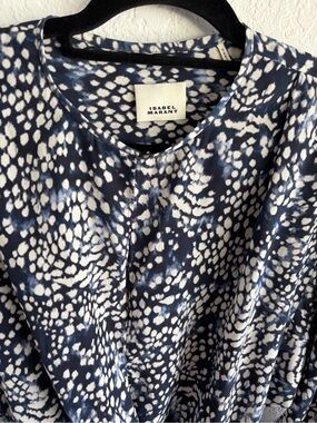 Isabel Marant Habla Printed Silk Dress 36 US 4 Boho Chic French Designer Resort